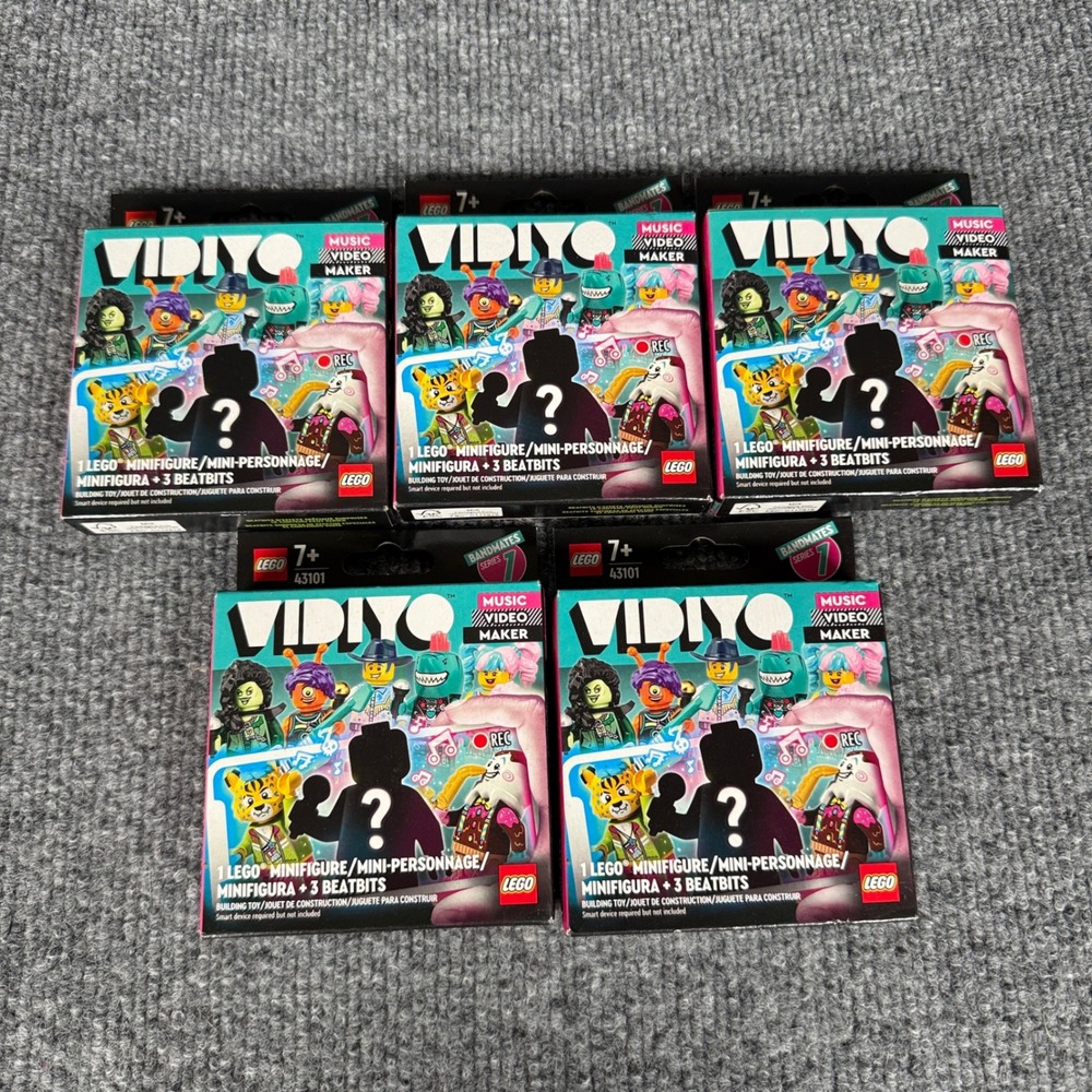 Lot of 5 Lego 43101 Vidiyo Minifigures Personage Bandmates Complete‎ Set 7+ Age